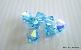 50% OFF! Swarovski Bicone Art 5328 Aquamarine AB 4mm